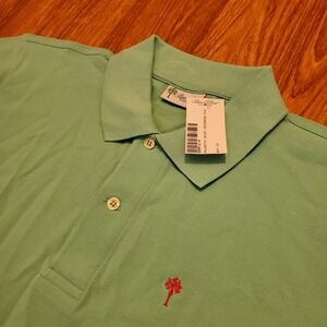 Ben Silver Charleston Palmetto‎ Polo Shirt Men Medium Seagreen Pique Golf New